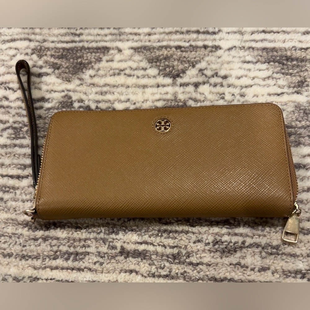 Tory Burch Tan Zip-Around Wallet